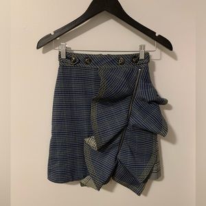 Self portrait ruffle plaid skirt size 0 xs